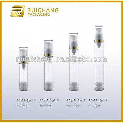 5ml small airless bottle,plastic airless pump bottle,gift using small plastic bottle,pump spray bottle